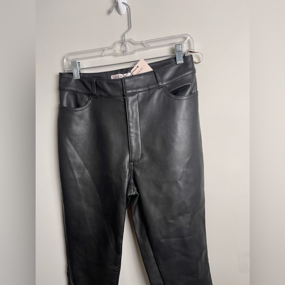 House Of CB London faux Leather Black Pants Size Large NWT - Picture 3 of 11